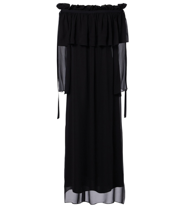 Photo: Nina Ricci Gathered sheer silk maxi dress