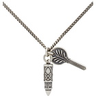 Emanuele Bicocchi Silver Bullet and Key Pendant Necklace