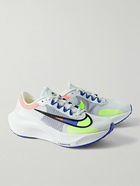 Nike Running - Zoom Fly 5 Premium Rubber-Trimmed Mesh Running Sneakers - White