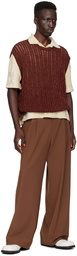 Bonsai Burgundy Loose-Fit Trousers