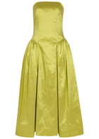 Simone Rocha Strapless Taffeta Midi Dress Green