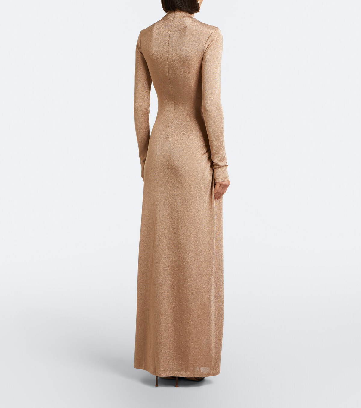 Christopher Esber Embellished draped jersey lamé gown