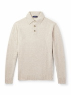 Thom Sweeney - Brushed Cashmere-Blend Polo Shirt - White