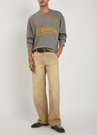 Cherry Los Angeles Mesh Motors Printed Cotton-mesh T-shirt Charcoal