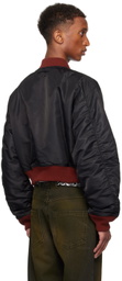 Mowalola Black Tyson Reversible Bomber Jacket