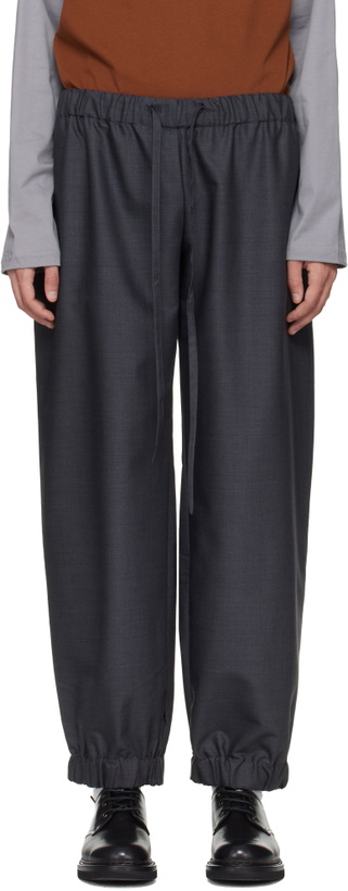 Photo: Serapis Gray Wool Draped Lounge Pants