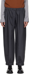 Serapis Gray Wool Draped Lounge Pants