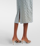 Gucci GG embellished silk-blend midi skirt