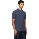BOSS Navy Regular-Fit Honeycomb-Structured Cotton Pique Polo