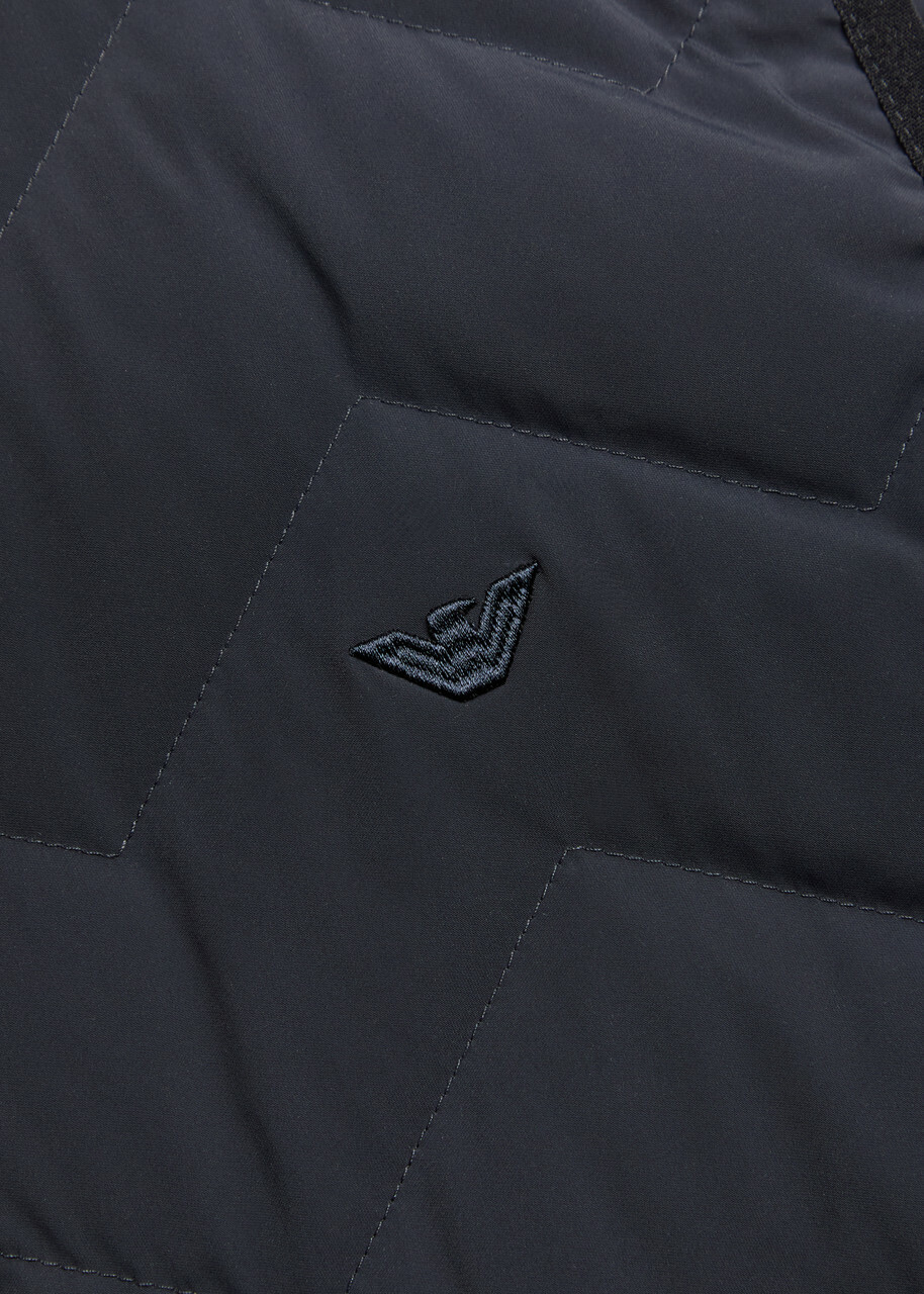 Emporio Armani Water-repellent Padded Stretch-nylon Gilet Navy