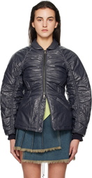 Andersson Bell Gray Luna Back-Corset Bomber Jacket