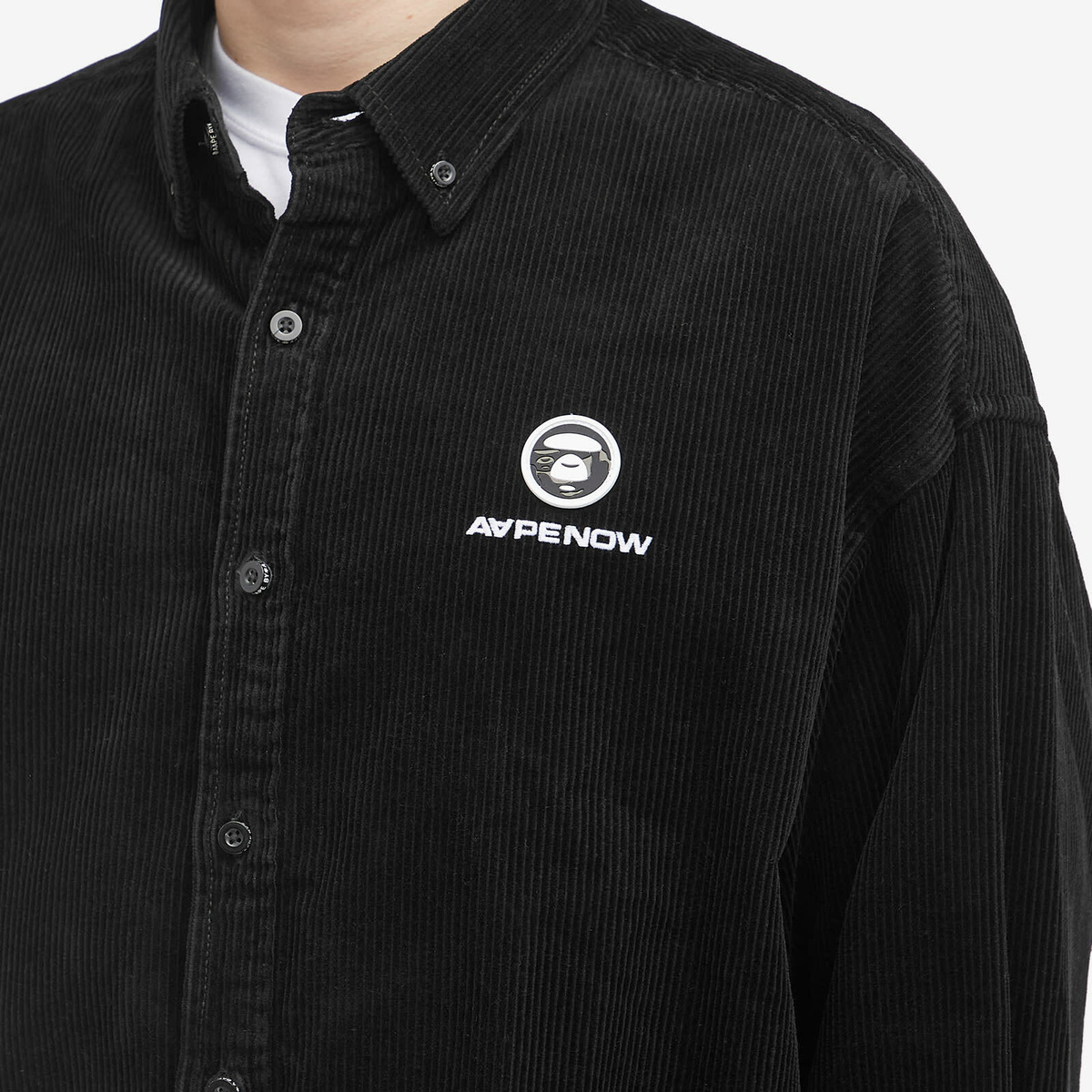 Men's AAPE Now Corduroy Shirt in Black