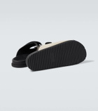 Dolce&Gabbana DG leather-trimmed canvas sandals