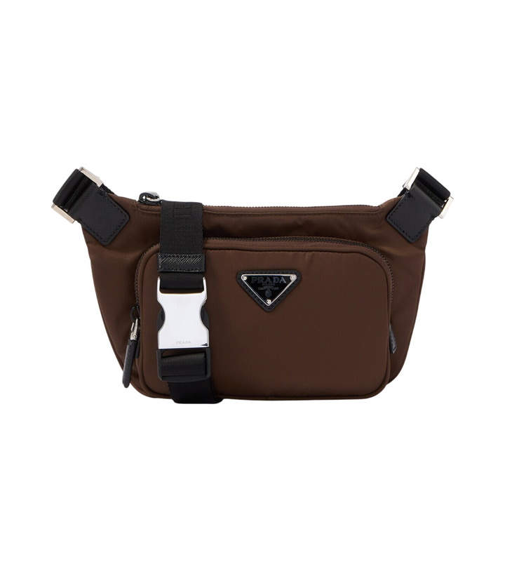 Photo: Prada Re-Nylon leather-trimmed shoulder bag
