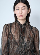 Saint Laurent Lavallière Paisley Silk Crepon Maxi Dress