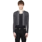 HODAKOVA Gray Knitted Long Sleeve Cardigan