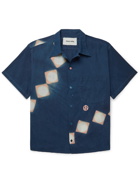 STORY MFG. - Shore Embroidered Printed Organic Cotton Shirt - Blue - XL
