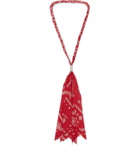 Palm Angels - Bandana-Print Cotton Necklace - Red
