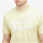 Maison Kitsuné Men's Handwriting Comfort T-Shirt in Chalk Yellow
