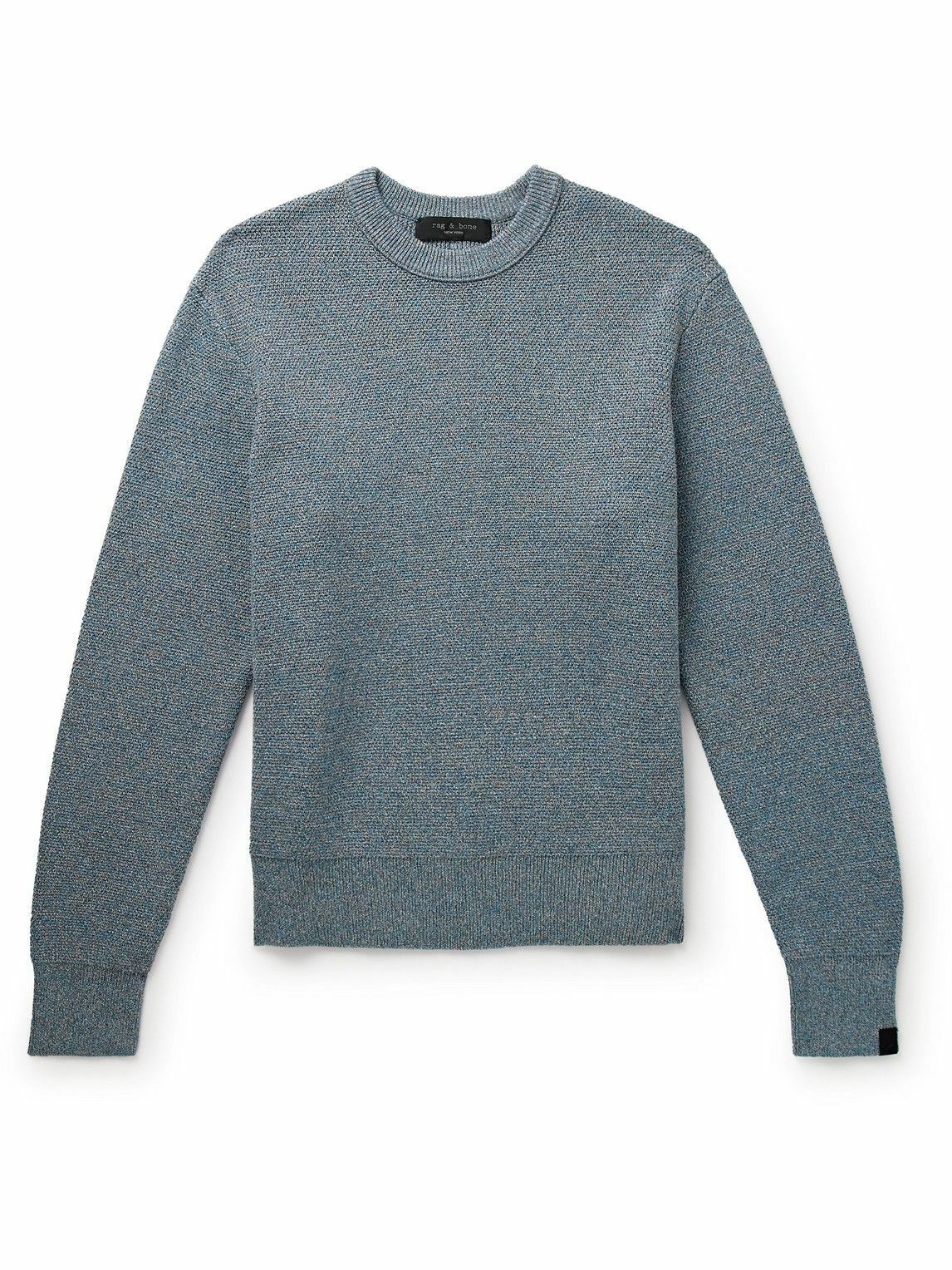 Photo: Rag & Bone - Dexter Organic Cotton-Blend Sweater - Blue