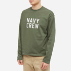 Uniform Bridge Men's Long Sleeve Navy T-Shirt in Sage Green