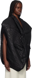 Comme des Garçons Black Lame Floating Weave Blazer