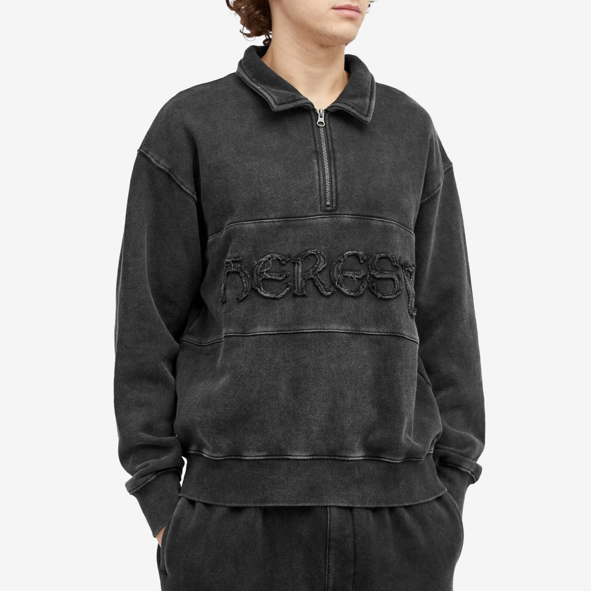 Heresy Men's Pintsmen Quarter Zip Sweat in Ash