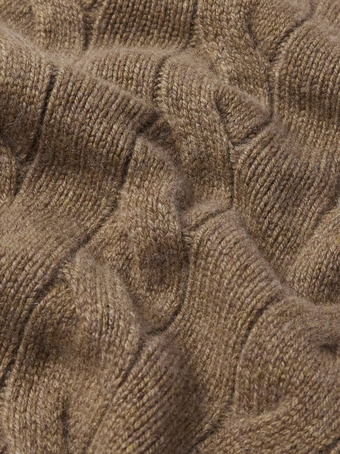 Loro Piana - Napier Cable-Knit Baby Cashmere Sweater - Brown Loro