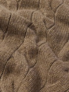 Loro Piana - Napier Cable-Knit Baby Cashmere Sweater - Brown