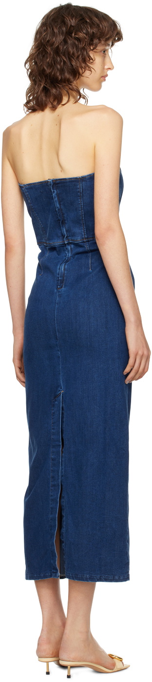 Reformation Blue Eugenia Denim Midi Dress
