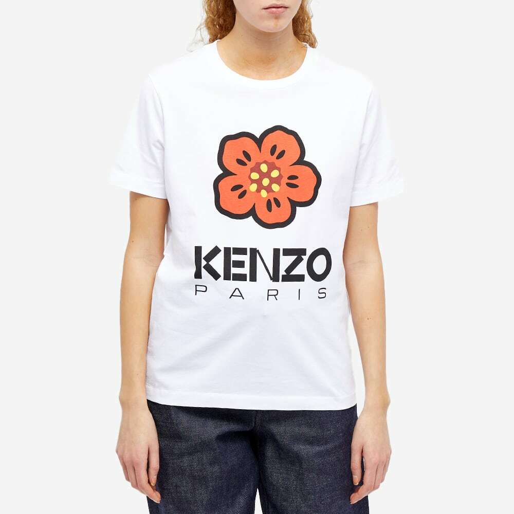 Kenzo Women's Paris Logo Loose T-Shirt in White Kenzo