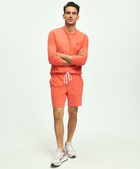 Brooks Brothers Men's Stretch Sueded Cotton Jersey Sweat Shorts | Bright Orange