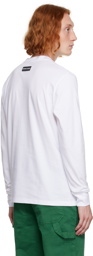 Marine Serre White Embroidered Long Sleeve T-Shirt