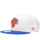 New Era New York Knicks 9Fifty Adjustable Cap in White