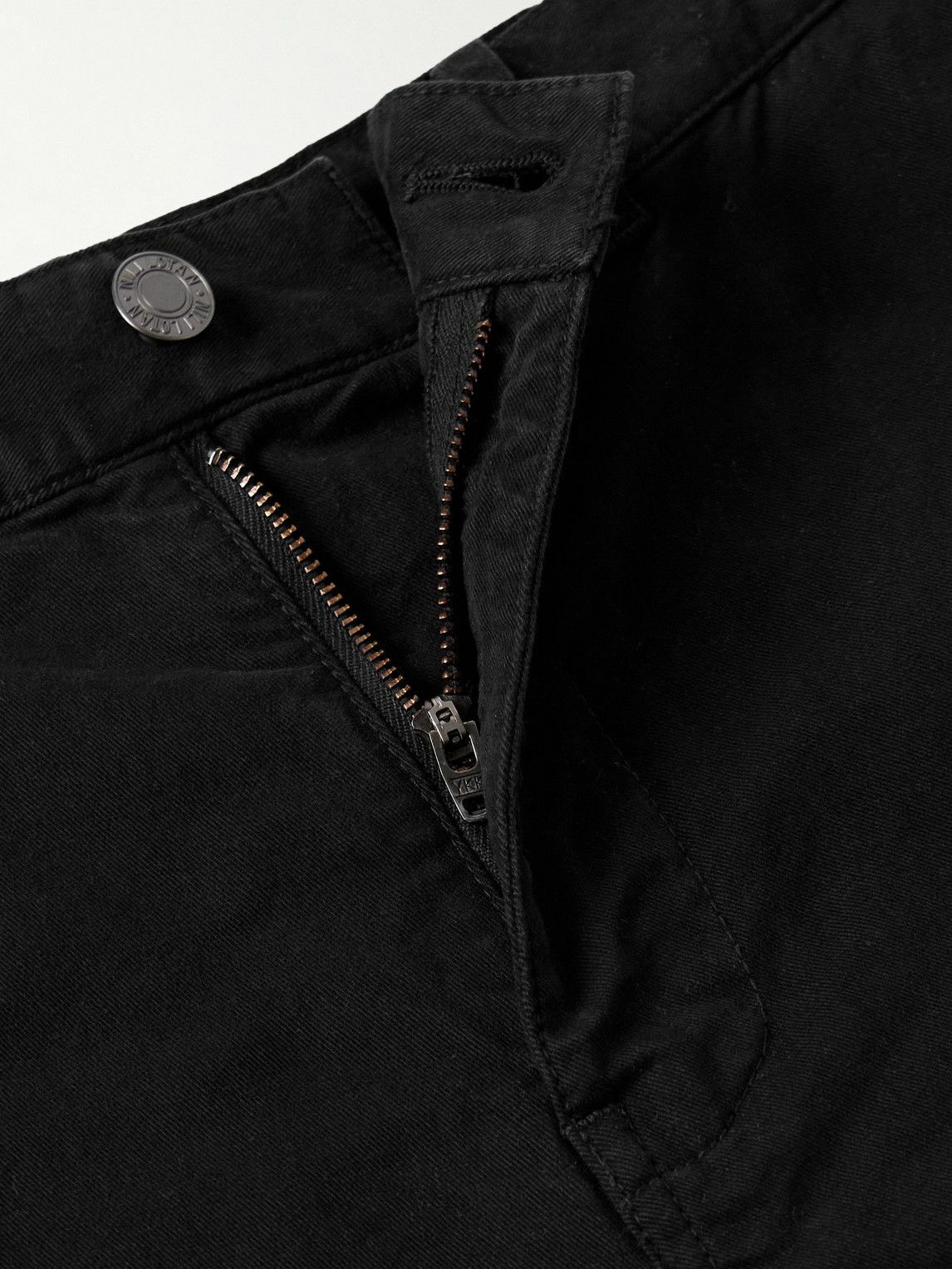 Nili Lotan - Carpenter Straight-Leg Cropped Cotton-Blend Twill Trousers - Black