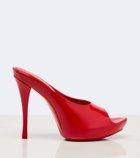 Gucci Viv patent leather platform mule