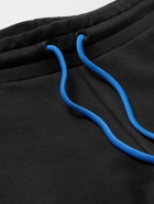 Moncler - Tapered Logo-Appliquéd Cotton-Jersey Sweatpants - Black