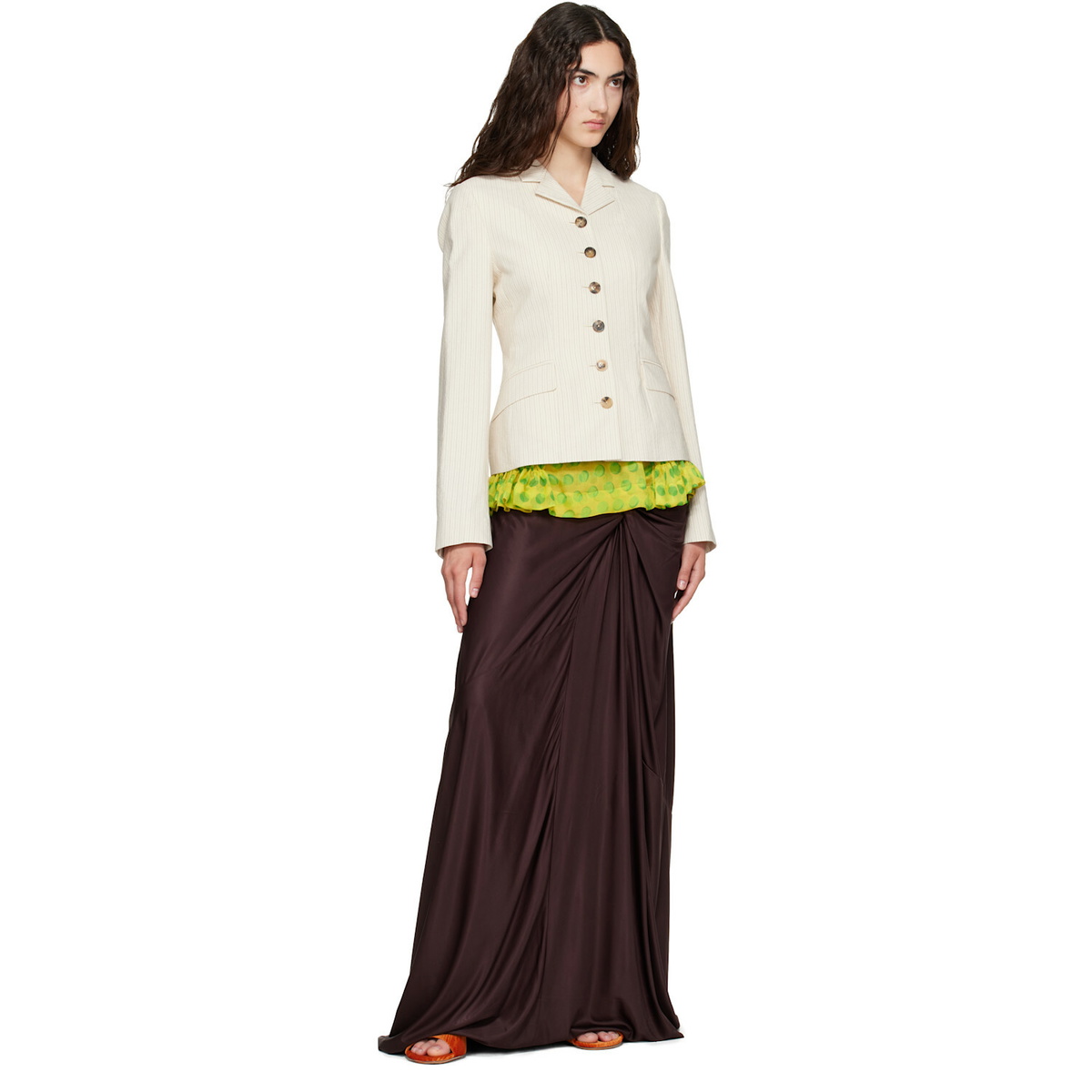 Dries Van Noten Burgundy Humila Maxi Skirt