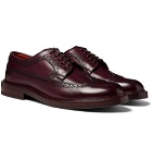 Brunello Cucinelli - Polished-Leather Longwing Brogues - Merlot