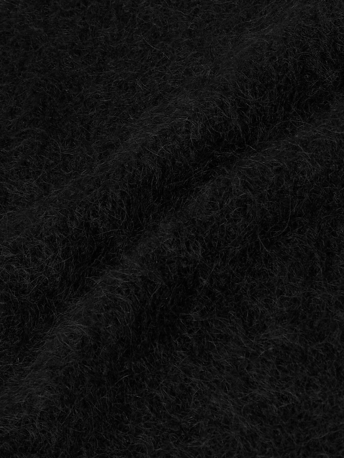Amomento - Brushed-Knit Mock-Neck Sweater - Black