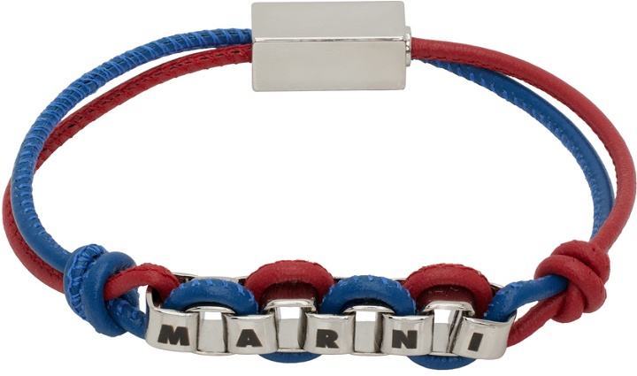 Photo: Marni Red & Blue Leather Bracelet