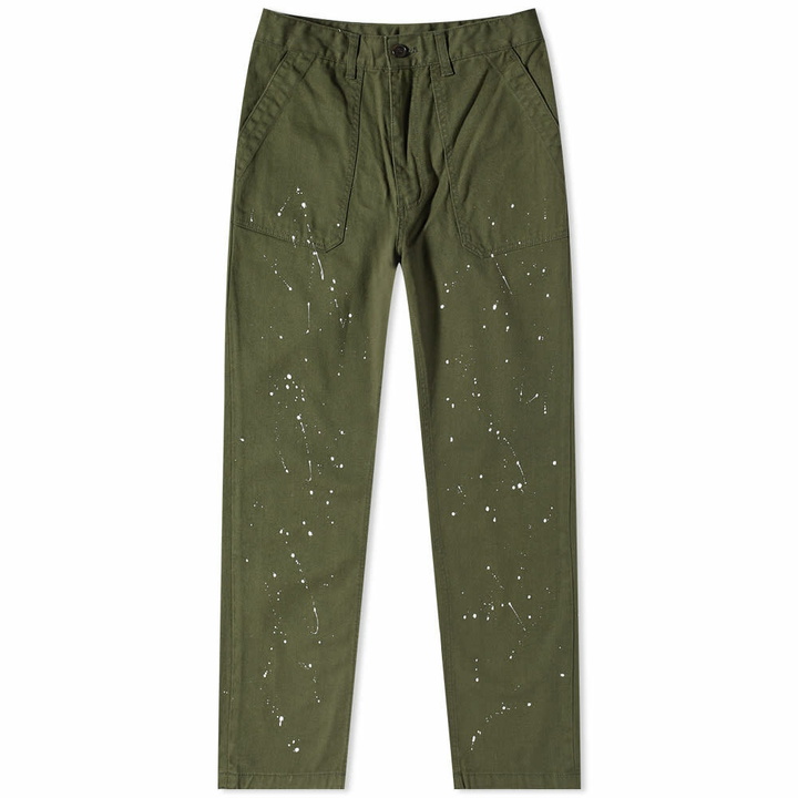 Photo: Uniform Bridge Men's Painted Cotton Fatigue Pant in Forest