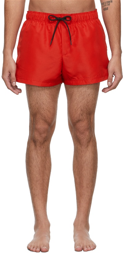 Photo: Versace Underwear Red Logo Swim Shorts