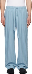 Tekla SSENSE Exclusive Blue AURALEE Edition Cotton Poplin Pyjama Pants