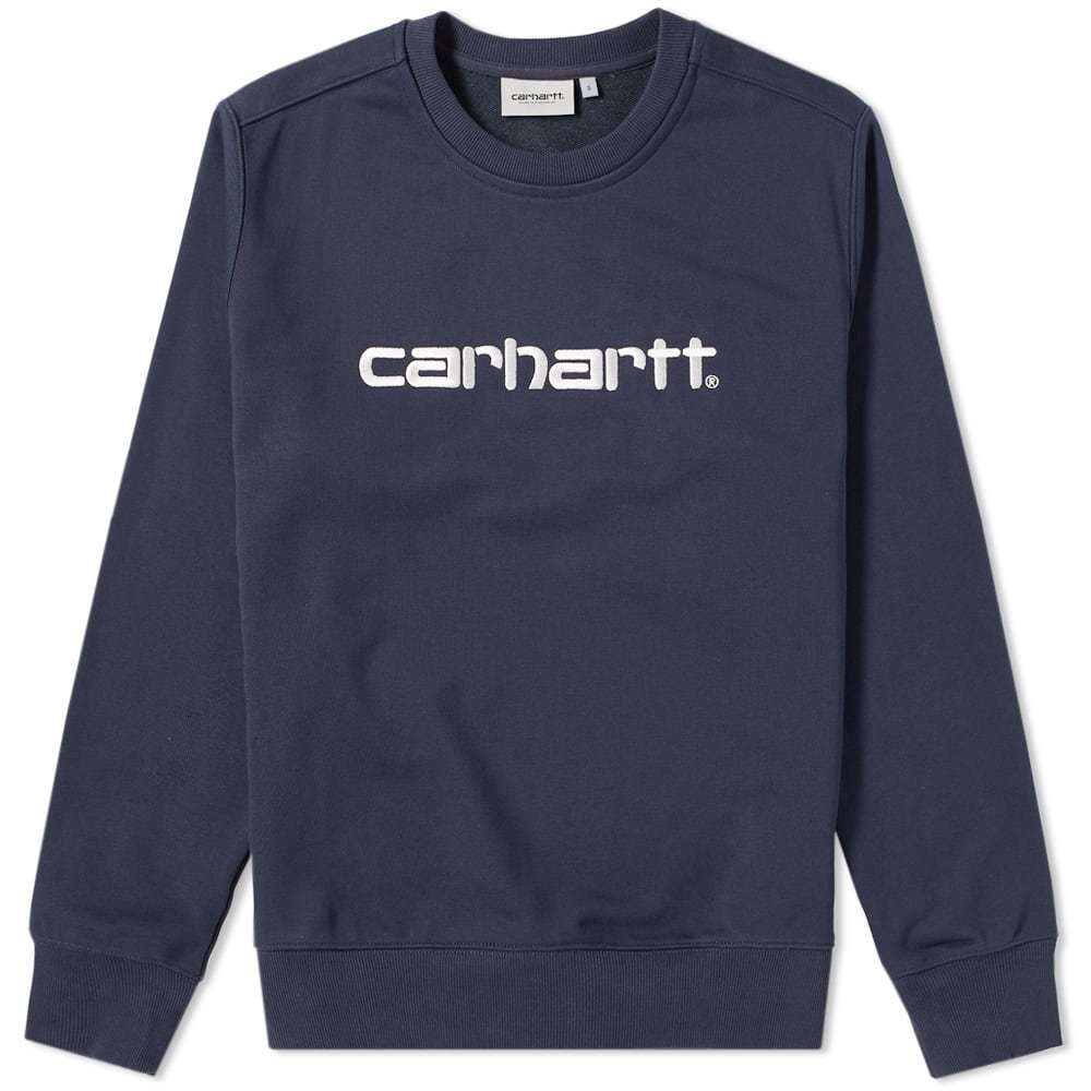 Carhartt Embroidered Logo Crew Sweat Blue Carhartt WIP