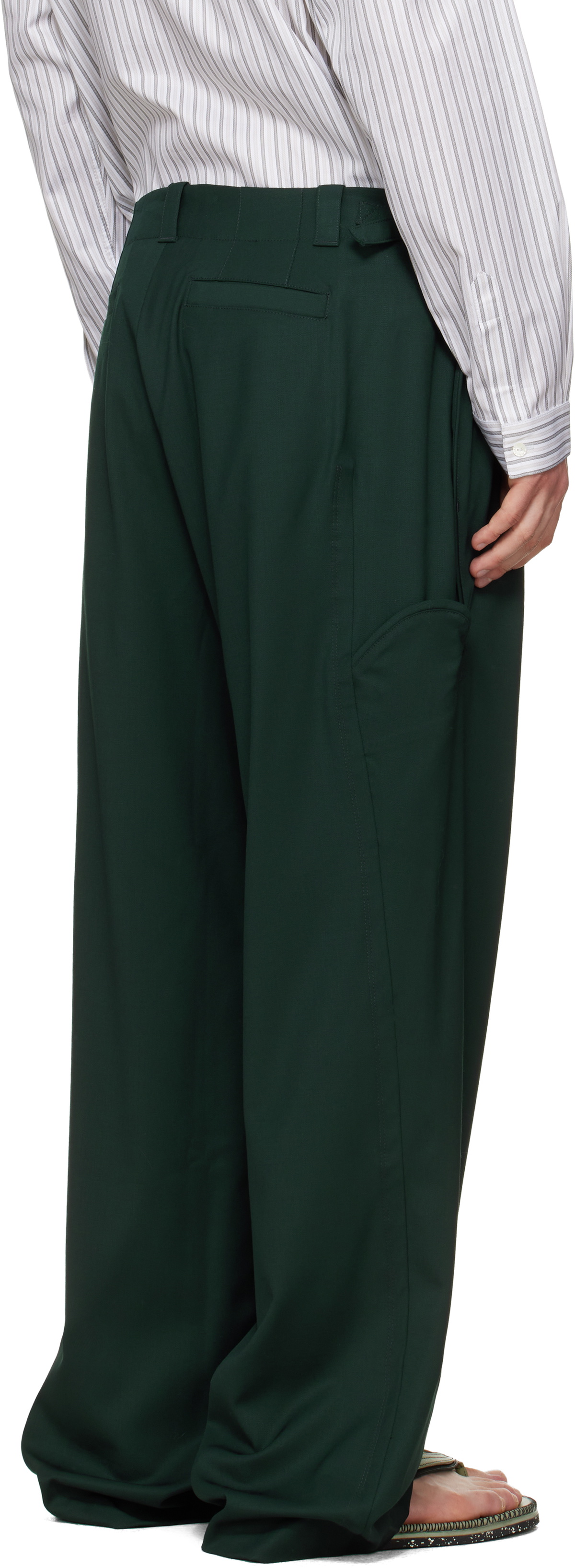 Kiko Kostadinov Green Andras Formal Trousers
