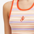 JW Anderson Women's Striped Contrast Trim Vest in Pink/Multi