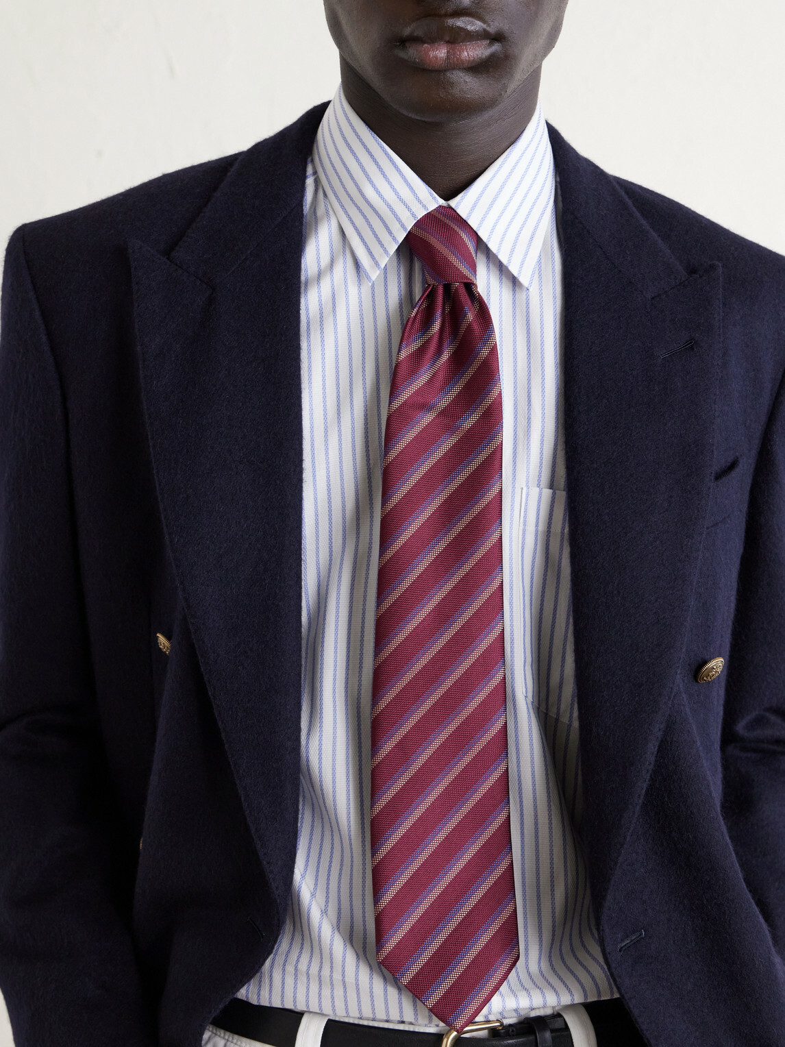 Dunhill - Striped Cotton Shirt - Blue