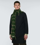 Burberry Burberry Check fringed cashmere scarf