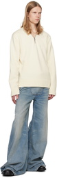 Courrèges White Zipped Wool Sweater